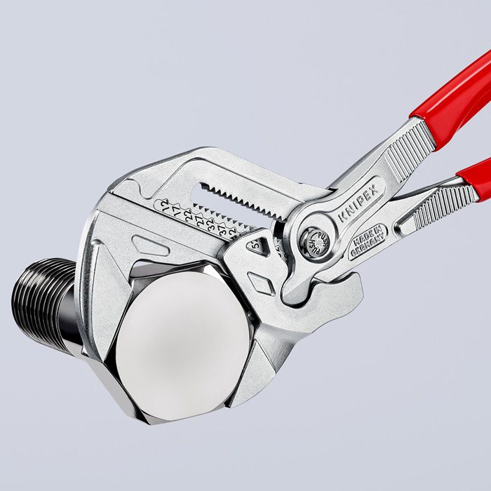 KNIPEX Zangenschlüssel, vernickelt 8603, L= 300mm, -Ø 60mm, PVC-Griffhülle - Zangen, Schneiden