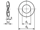 Federscheib gewellt Form B Bronze BN591 DIN137B M3/3,2 - Bossard Schrauben