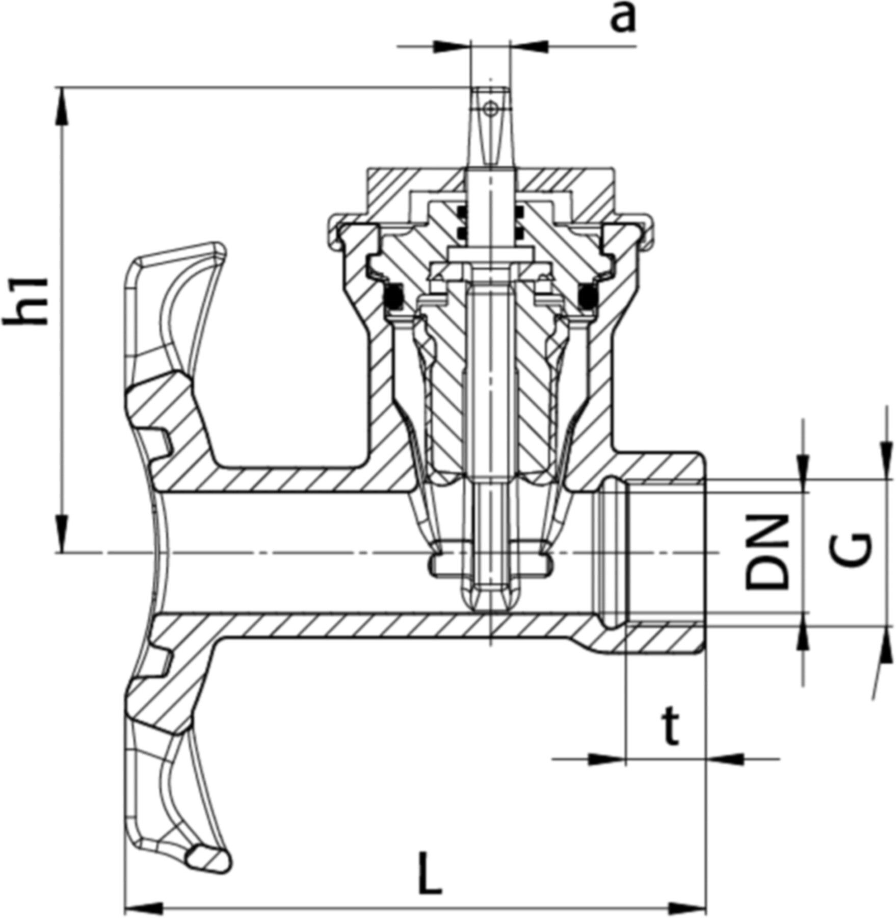 Anbohrschieber Typ Topsi DN 80-300 Abgang mit Innengewinde 1 1/2" - Wild Armaturen