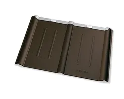 PREFA Dachplatte 600 x 420mm P.10 Braun STUCCO 110713 - PREFA Dachentwässerungssysteme