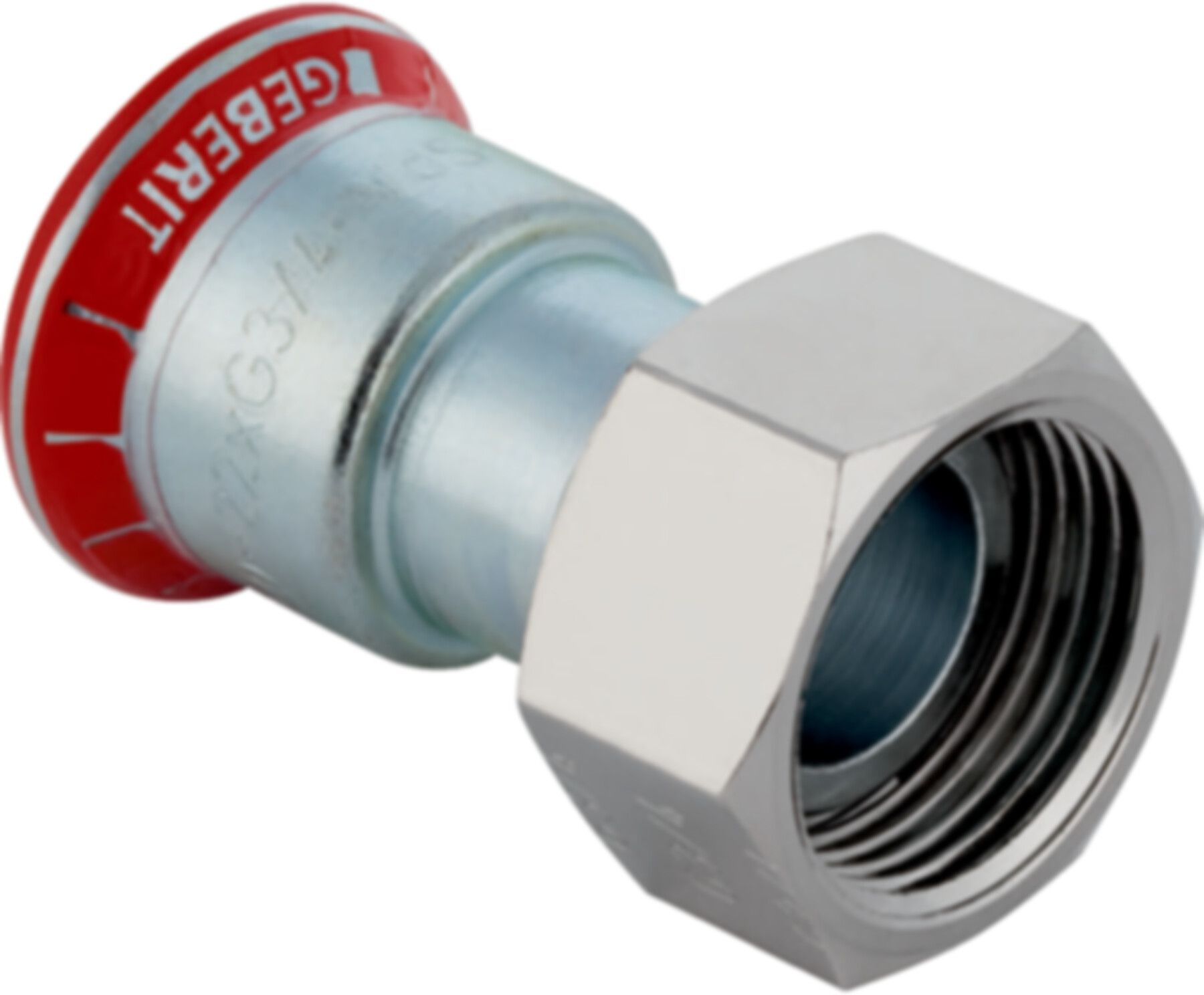 Übergangsverschraubung 22mm- 3/4" 25049 Überwurfmutter vernickelt - Mapress-Heizungs-Formstücke
