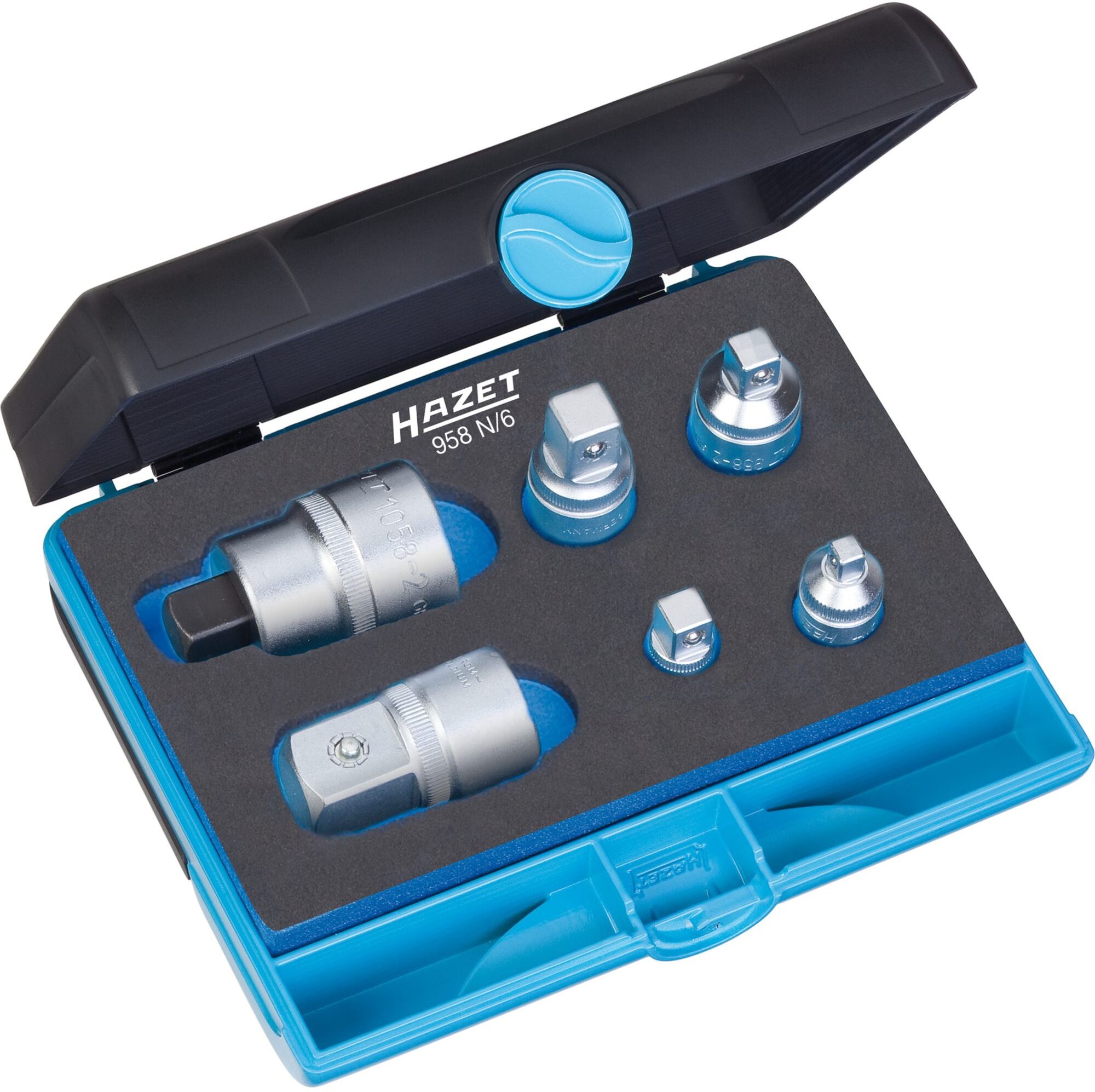 HAZET Adapter-Satz, 6-tlg. 958 N/6, von 1/4" bis 1" - Steck- und Drehmomentschlüssel