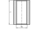 Schweissmuffe L=100 mm 3/4" schwarz - Schweissmuffe,Rohrkappe,Siederohrdeckel