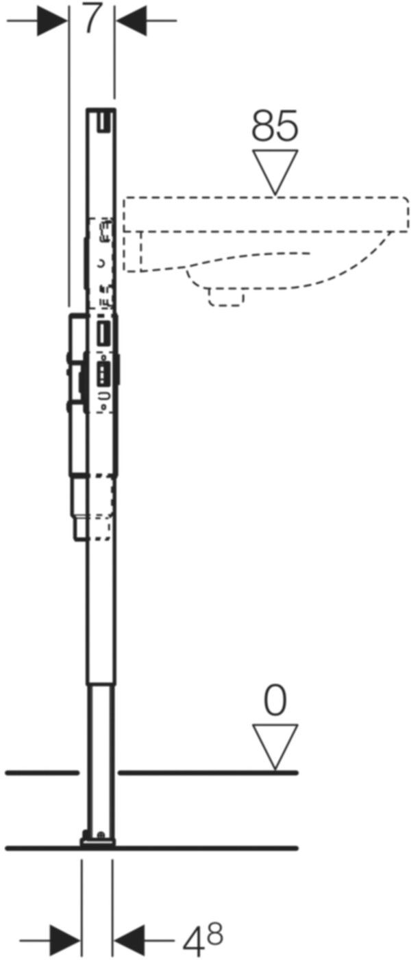 Waschtisch-Element mit UP-Sifon Typ 98/82 111.547.00.2 - Geberit-Duofix