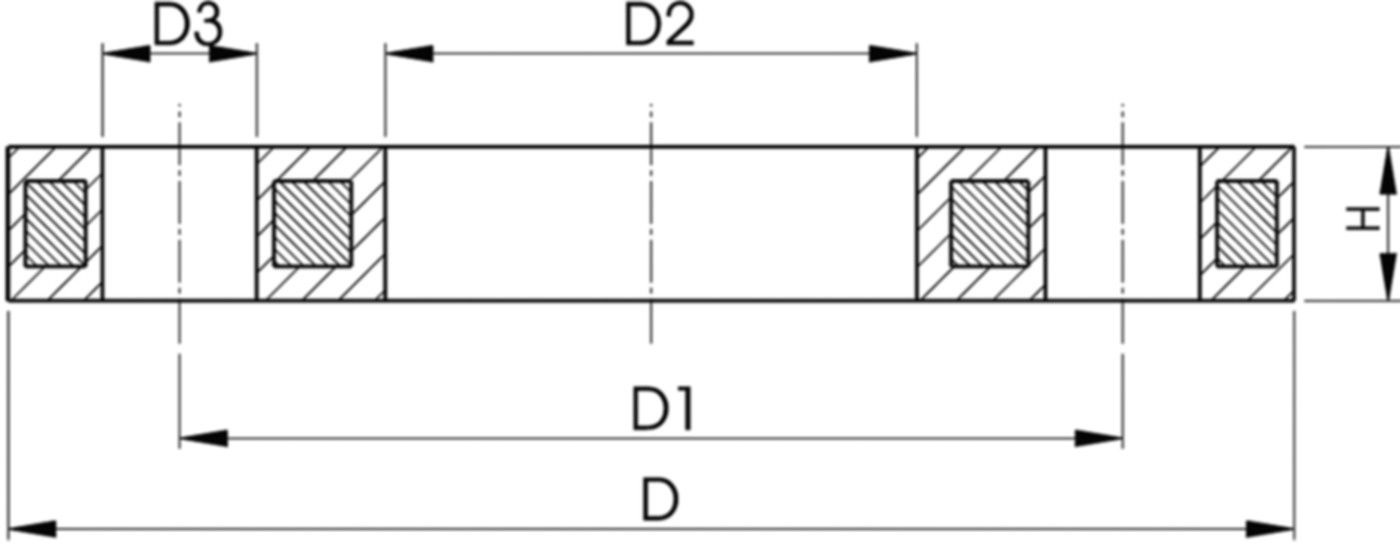 Losflansch aus PP mit Stahleinlage PN 16 DN 20 / d 25mm 727 700 207 - PE100 Stutzenformstücke spezial