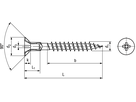 Sk-SPAX® mit Kopfb Pozi vzb/WIROX® BN1455 5x60/49 - Bossard Spanplattenschrauben SPAX