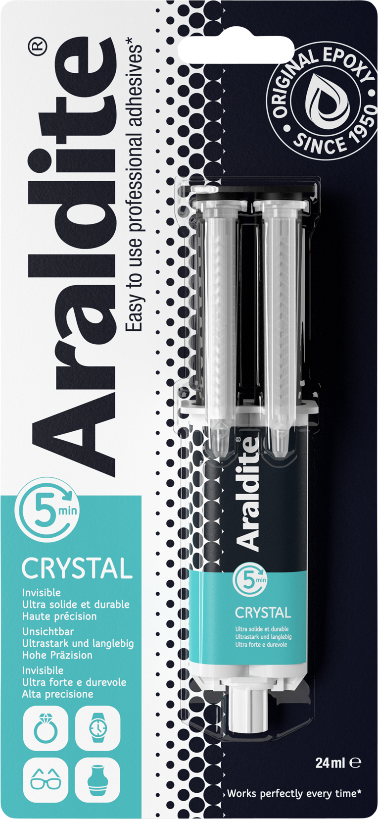 ARALDIT Cristal Klebstoff Doppelspritze 2 x 12ml - Kleben