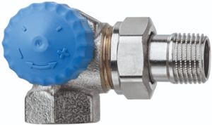 Winkeleck-Thermostatventile Schwerkraft links HEIMEIER