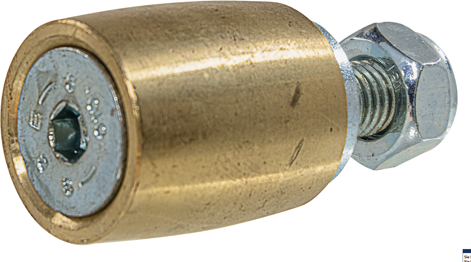 WEBI Führungsrolle 298, Messing/Stahl D=27x33 mm, Schraube verzinkt - Schiebetür- und Schiebetorbeschläge