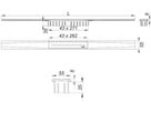 Duschrinnen CeraFloor Pure 1200mm 5-538222 Edelstahl matt, Einbau an Wand oder in Fläche - SCHACO Entwässerungstechnik