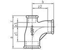 T-Stück red. 131 V 1"- 3/4"- 3/4" 770 131 220 - GF verz. Tempergussfittings