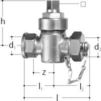 Füll + Entleerhahn m/IG 1/2" 6002.240 für Wasser + Öl bis 90°C, PN 10 - JRG Armaturen
