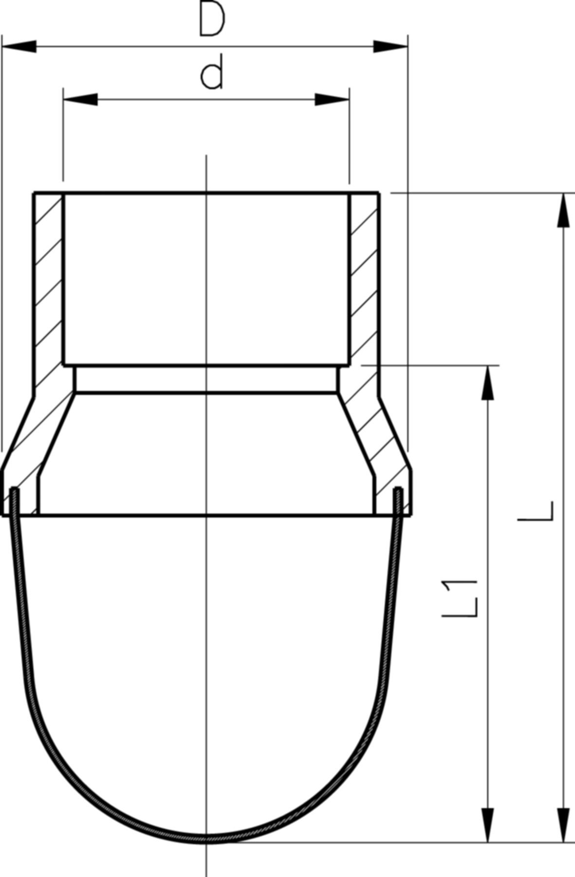 Saugkorb mit Klebemuffe 40 mm 161 050 029 - GF Hart PVC-U Formstücke