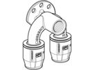 Doppelanschlusswinkel 90° 1/2"-16-16mm 650.274.00.1 - Geberit-Push Fit-Formstücke