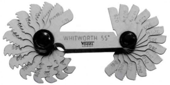 VOGEL Gewindeschablone, Innen und Aussen 48 Blatt, M 0.4-7.0mm, WW 4-62 Gänge - Kontrollieren