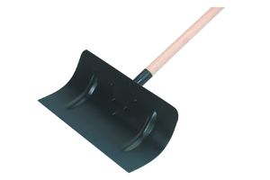 Schnee/Schlammschieber Stahl schwarz pulverbesch. B= 500mm, mit Rippen, mit Eschenstiel - Bauwerkzeuge