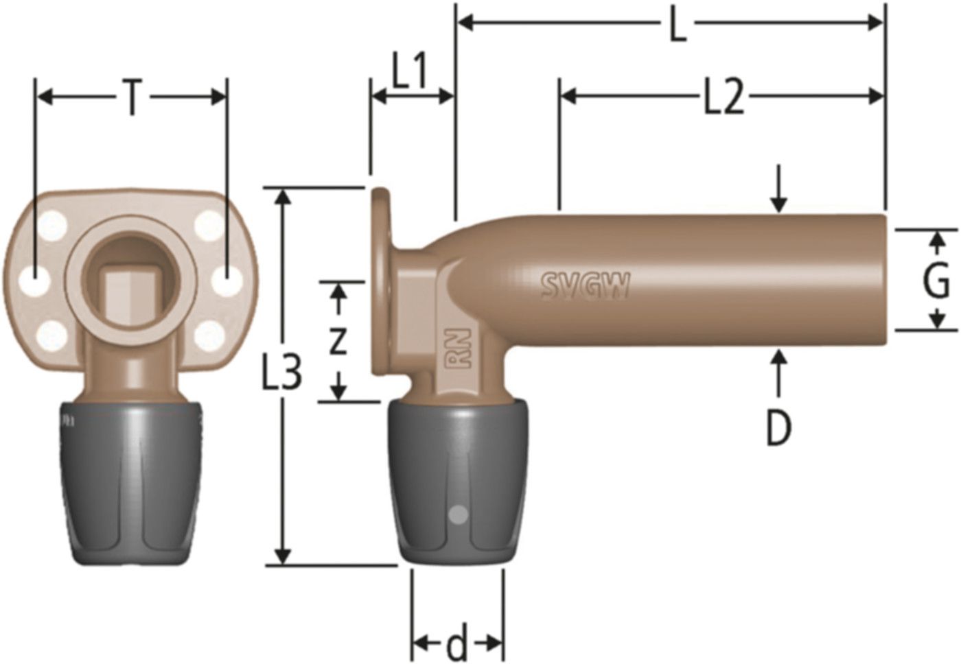 Anschlusswinkel NUSSBAUM Optiflex-Profix