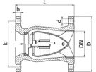Düsenrückschlagventil mit Flanschen Guss Modell NRV-Z PN 10/16 DN 150 - Wild Absperrklappen