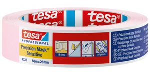 TESA Abdeckband sensitiv, h.rosa, Profi B= 25mm, L= 50m, 4333 - Kleben