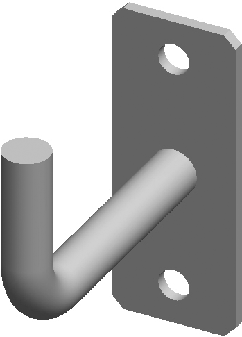 Geschw. Wandkonsole eckig vertikal Stab 12 mm H 44 mm geschl. 1.4301 - INOXTECH-Handlauf-/Geländer-System