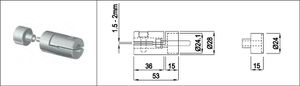 Blechhalter mit Adapter gerade 1.4301 - INOXTECH-Handlauf-/Geländer-System