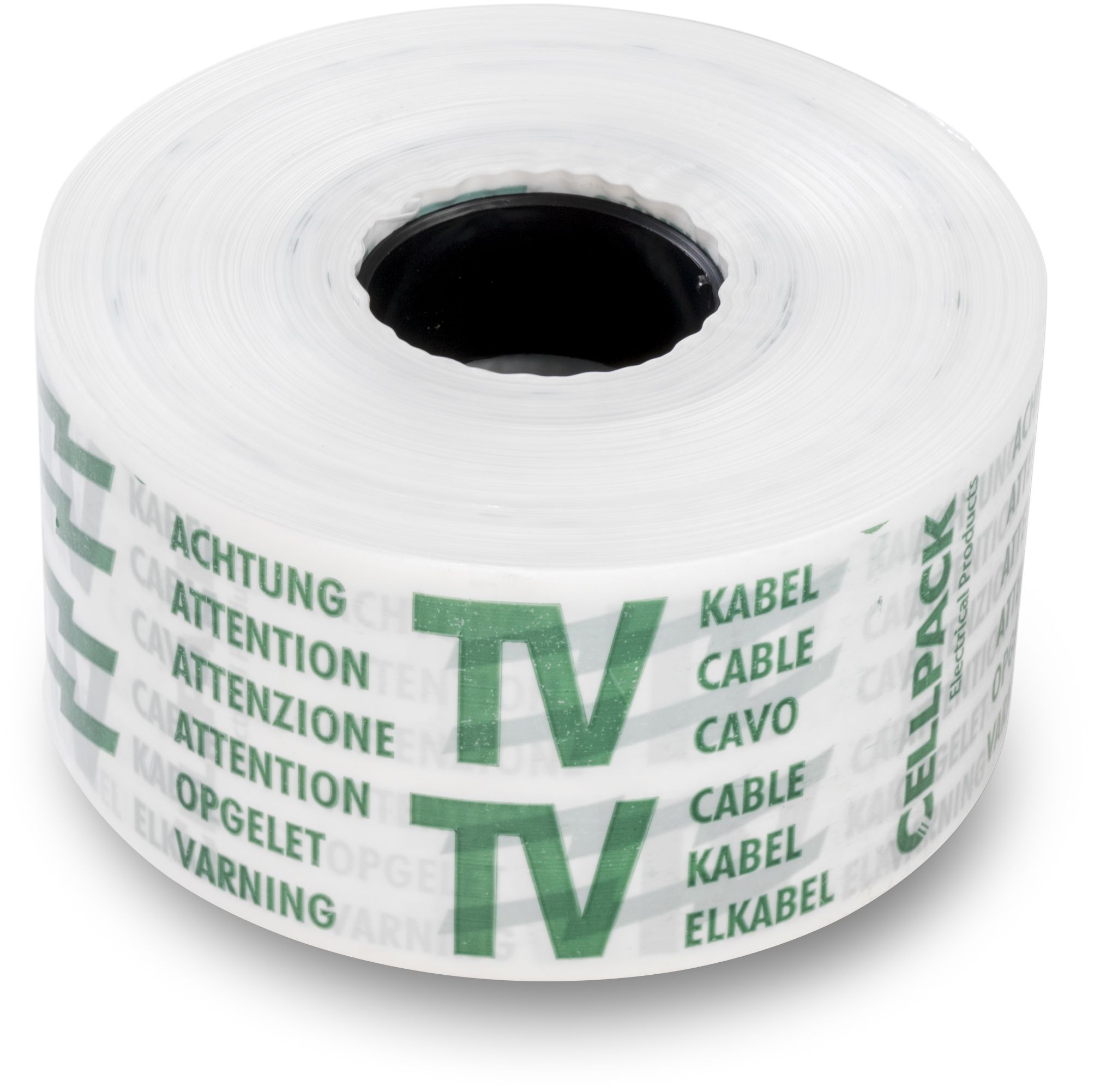 Trassenwarnband "TV" Rolle à 250m - Streng Warnband / Kabeleinzugseil