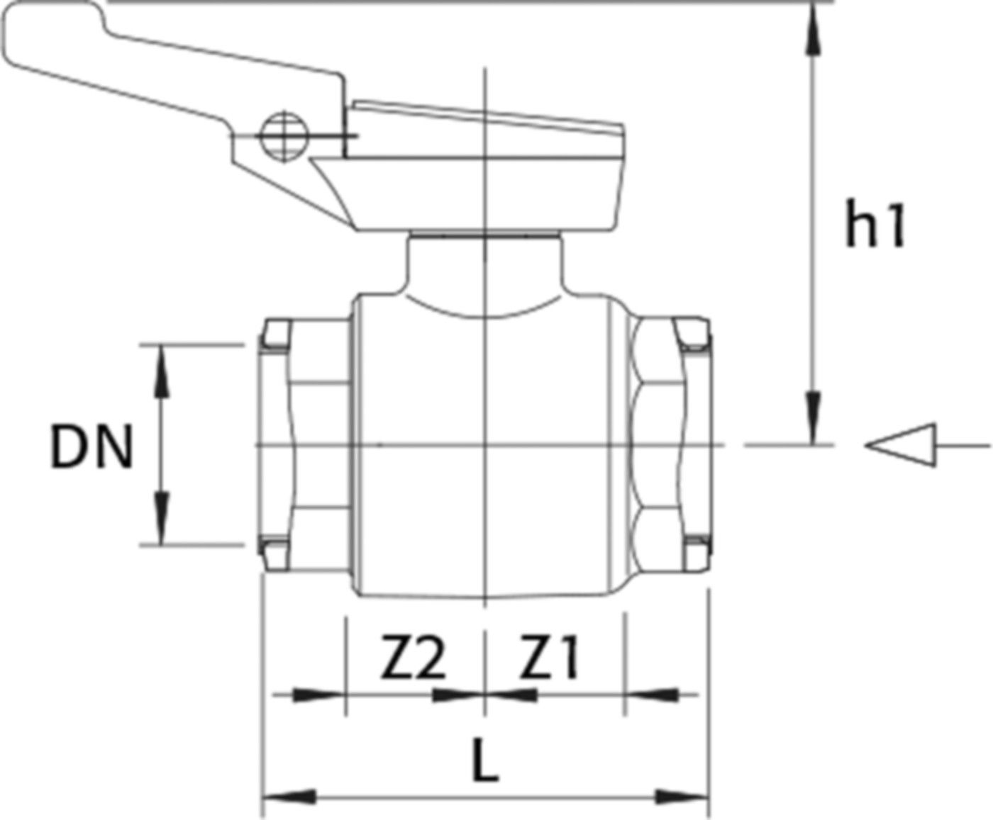 RMA Kugelhahn mit Gewinde für Gas PN 5 Typ HKSF-I-GT-FS 1 1/4" - Wild Gebäudeeinführung
