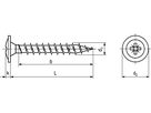 Rückw SPAX® Pozi Voll St vzb/WIROX® BN8702 5 x 20 / 17 - Bossard Spanplattenschrauben SPAX