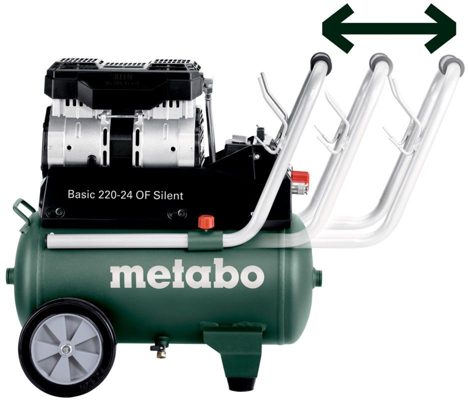 Kompressor Basic 220-24 OF Silent 24l, 8 bar 1.1kW, 25kg - Metabo Elektrowerkzeuge