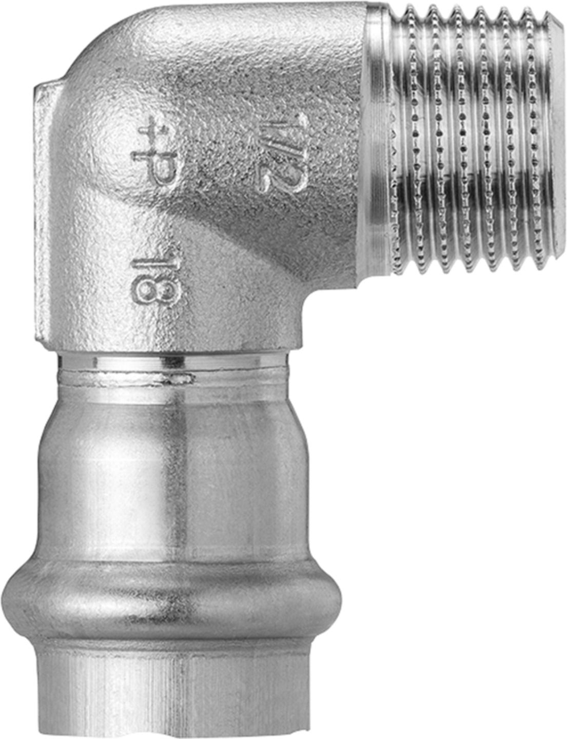 Industry-Winkel mit AG 18mm x 1/2" 80307.24 - Optipress-Industry Formstücke