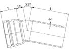 STM-Bogen 1M Novo-Sit MK 22° DN 150 - WILD Steckmuffenformstücke