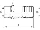 Druckschlauchtüllen AG 3/4" - 25 mm 721 960 707 - GF Hart PVC-U Formstücke