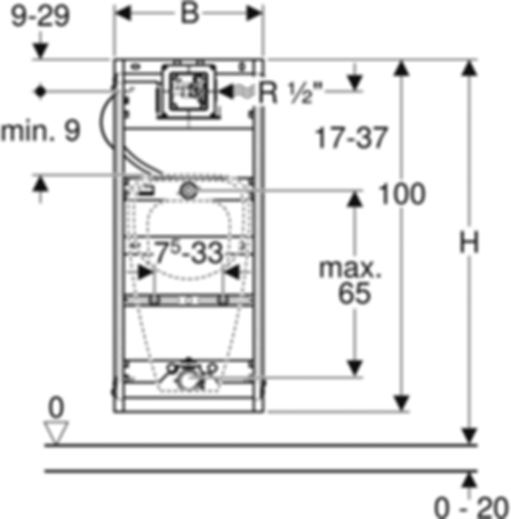 Urinal-Element Universal, Typ 112/130 461.624.00.1 - Geberit-GIS