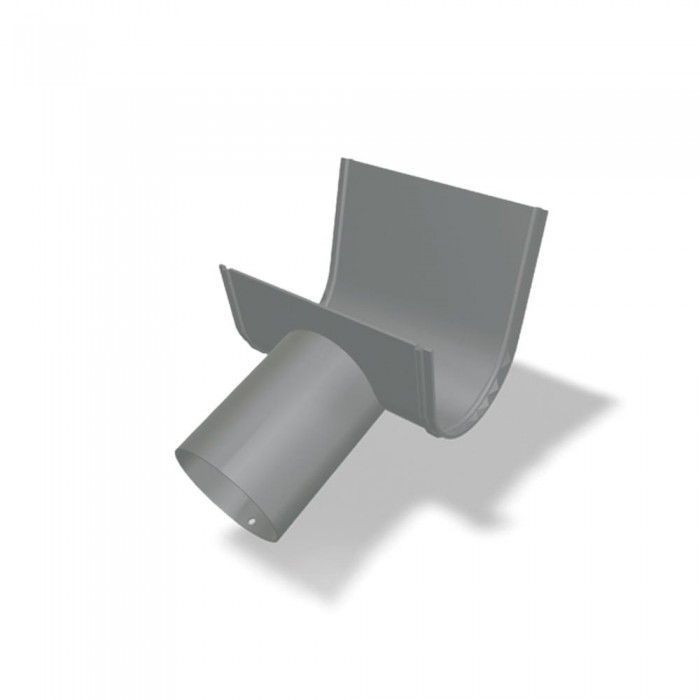 PREFA Schrägstutzen 120 mm P.10 Hellgrau - PREFA Dachentwässerungssysteme