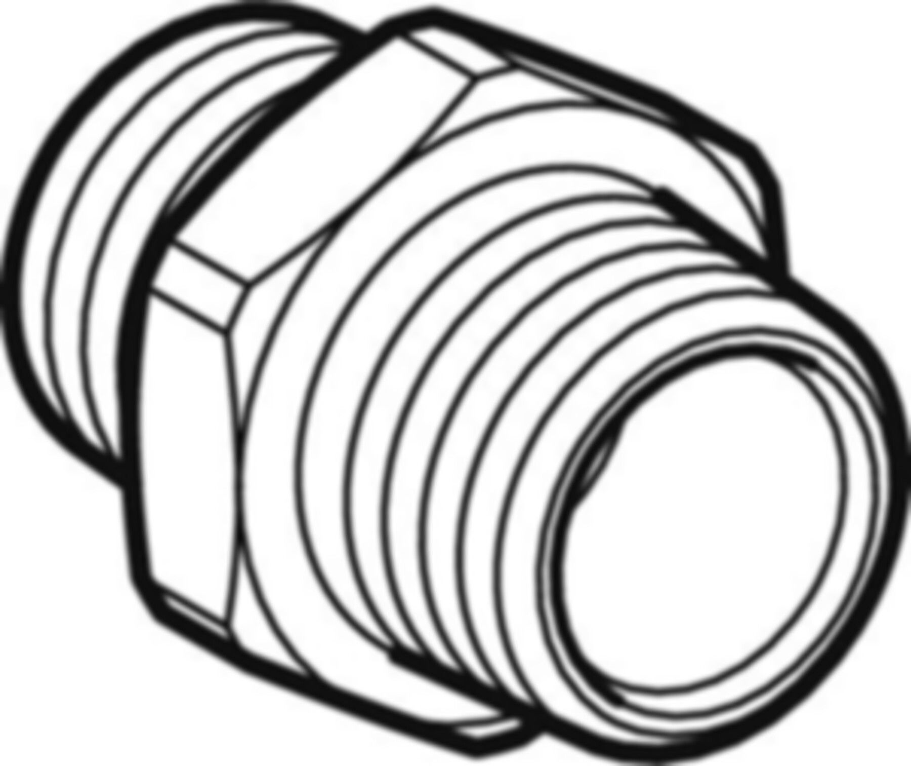Übergang m/AG 1/2"-MF1/2" 632.005.00.1 aus Edelstahl 1.4401 - Geberit-Push Fit-Formstücke
