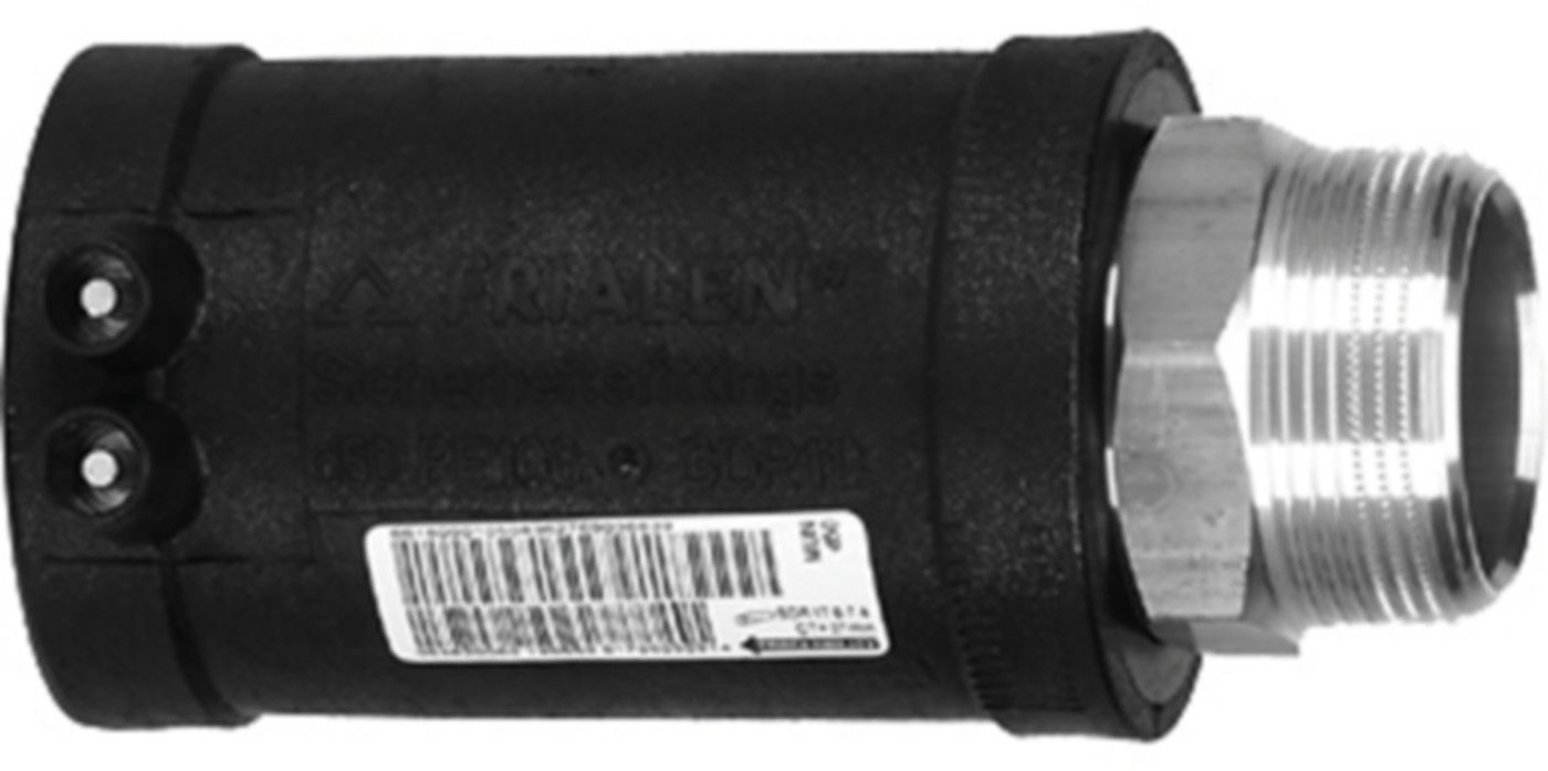 Übergangsstück gerade / Messing mit AG d 32mm - 1 1/2" 612 698 (Karton à 15 Stk.) - Frialen Elektroschweissfittinge