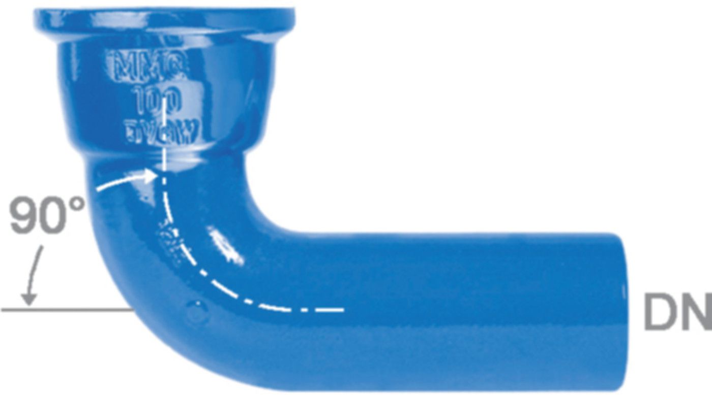STM-Bogen 1M Fig. 2820 90° DN 200 - Von Roll Steckmuffenformstücke