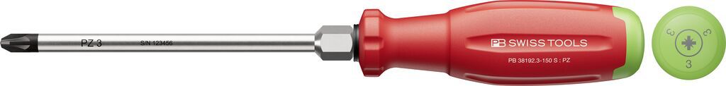 PB Schraubenzieher, SwissGrip Evo, Pozidriv PZ , m PB 38192 , Gr. 3 , L=150mm - Schraubenzieher