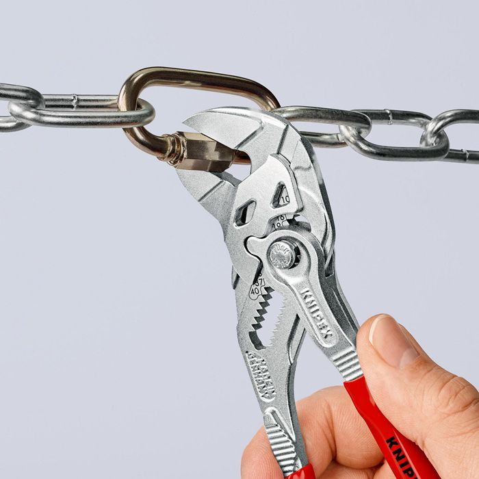 KNIPEX Zangenschlüssel, vernickelt 8603, L= 180 mm, -Ø 40mm, PVC-Griffhülle - Zangen, Schneiden