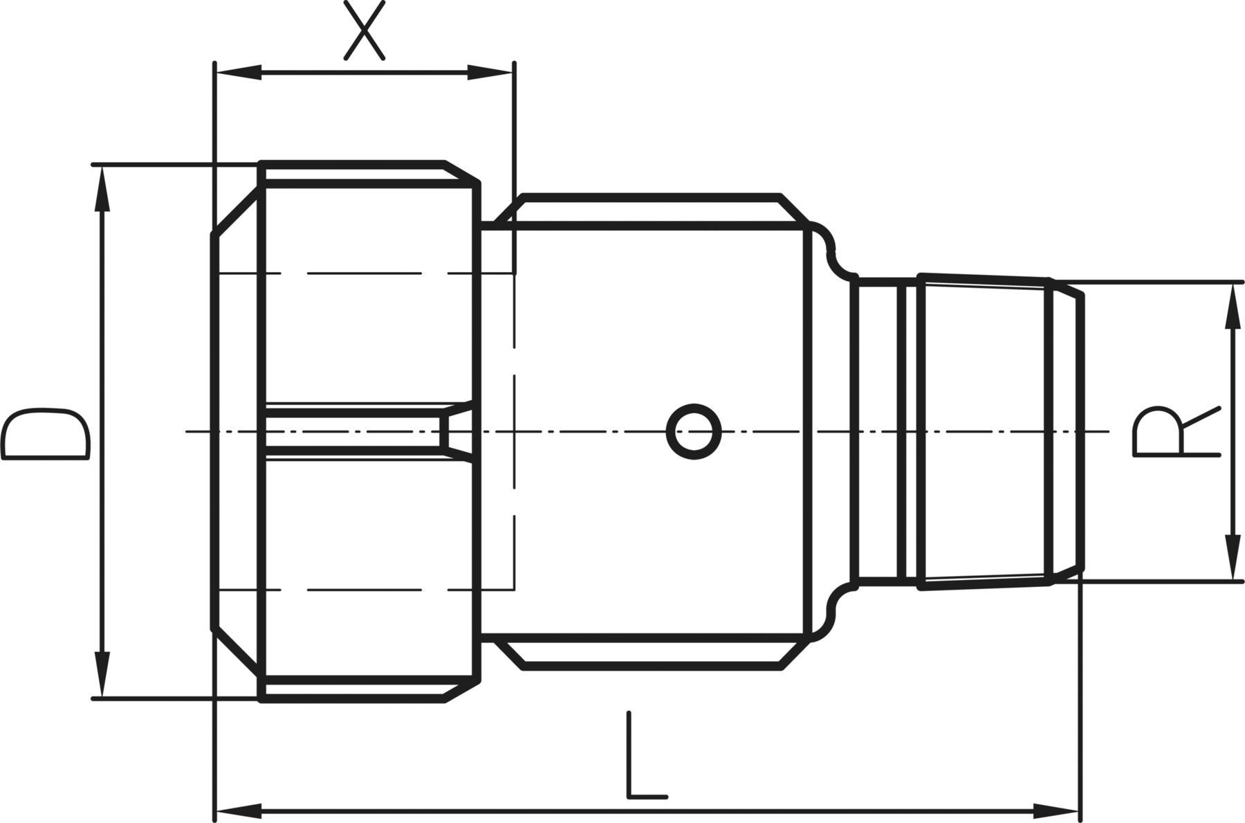Übergangsstück mit AG, für Stahlrohre EPDM 2" 775 206 056 - GF Primofit