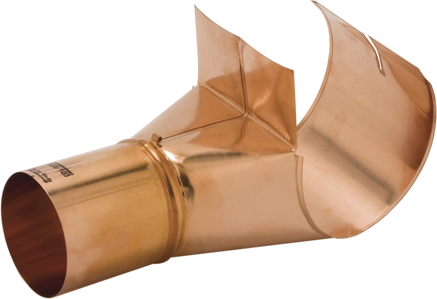 Schrägstutzen 330/100 mm 170 - Kupfer Spenglereihalbfabrikate