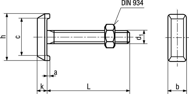 Aufhängeschr+6kt Mu St 4.6 vzb BN265 M12x40 - Bossard Schrauben
