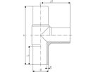 Tee egal PE100 S8 PN 10 d 180mm 753 200 818 - PE100 Stutzenformstücke langschenklig