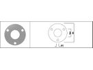Fusspl. ru. 120mm m. Zentrumsl. 48.3mm 3 Befestigungsl. gestanzt geschl. 1.4301 - INOXTECH-Handlauf-/Geländer-System