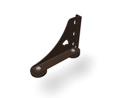 PREFA Haken für Schneerechensystem 11 P.10 Nussbraun VE 2 Stk. 120186 - PREFA Dachsysteme