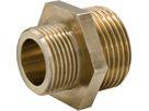 Messing-Doppelnippel 1"- 2" beidseitig flachdichtend, kurzes Gewinde - Messing-Gewindefittings