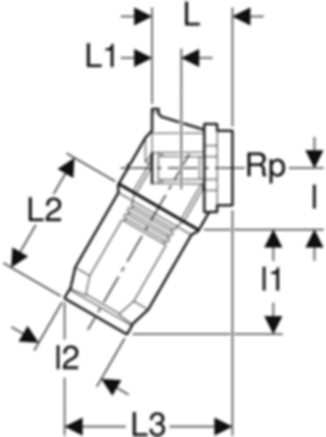 Dose 60° 20mm-1/2" 651.491.00.1 - Geberit-Push Fit-Formstücke