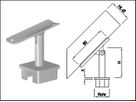 Steckkonsole bewegl mit quadr Rohrkappe Pfos 30mm,A.vers48.3mm,H50mm,gs,1.4301 - INOXTECH-Handlauf-/Geländer-System