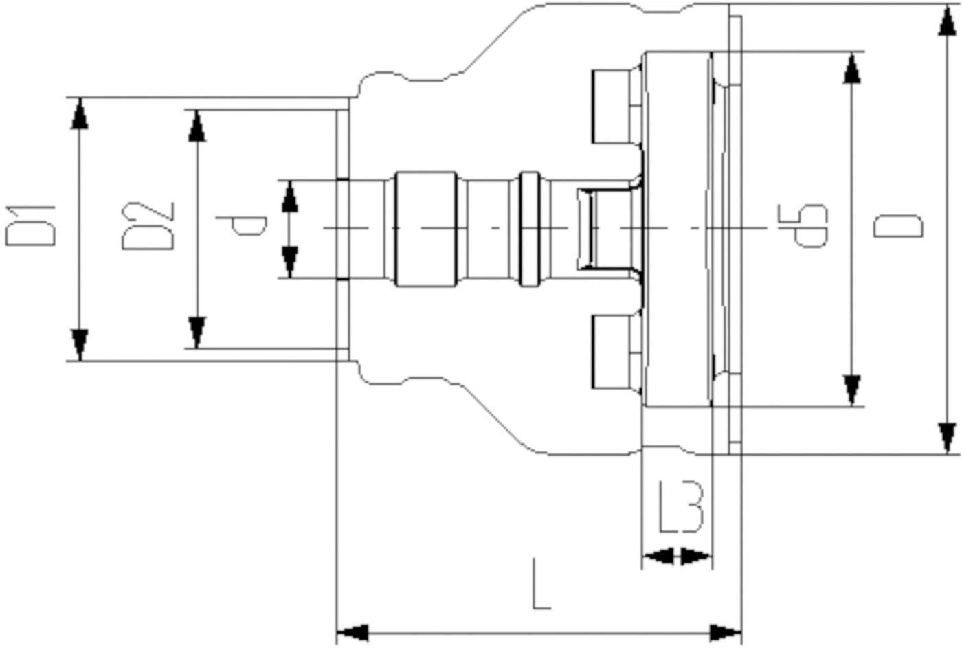 COOL-FIT Vorschweissbund DN 32 40mm einseitig Stutzenfitting 738 710 009 - GF COOL-FIT 2.0