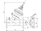 Regulierventil Cocon QFC m/Messventil PN 16 DN 150 36.0-150.0 l/h 114 61 55 - Oventrop Strangregulierventile